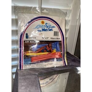 Vintage 1990 INTEX The Wet Set  Swim Pool Air Mat Float- 72 x 27" New in Package